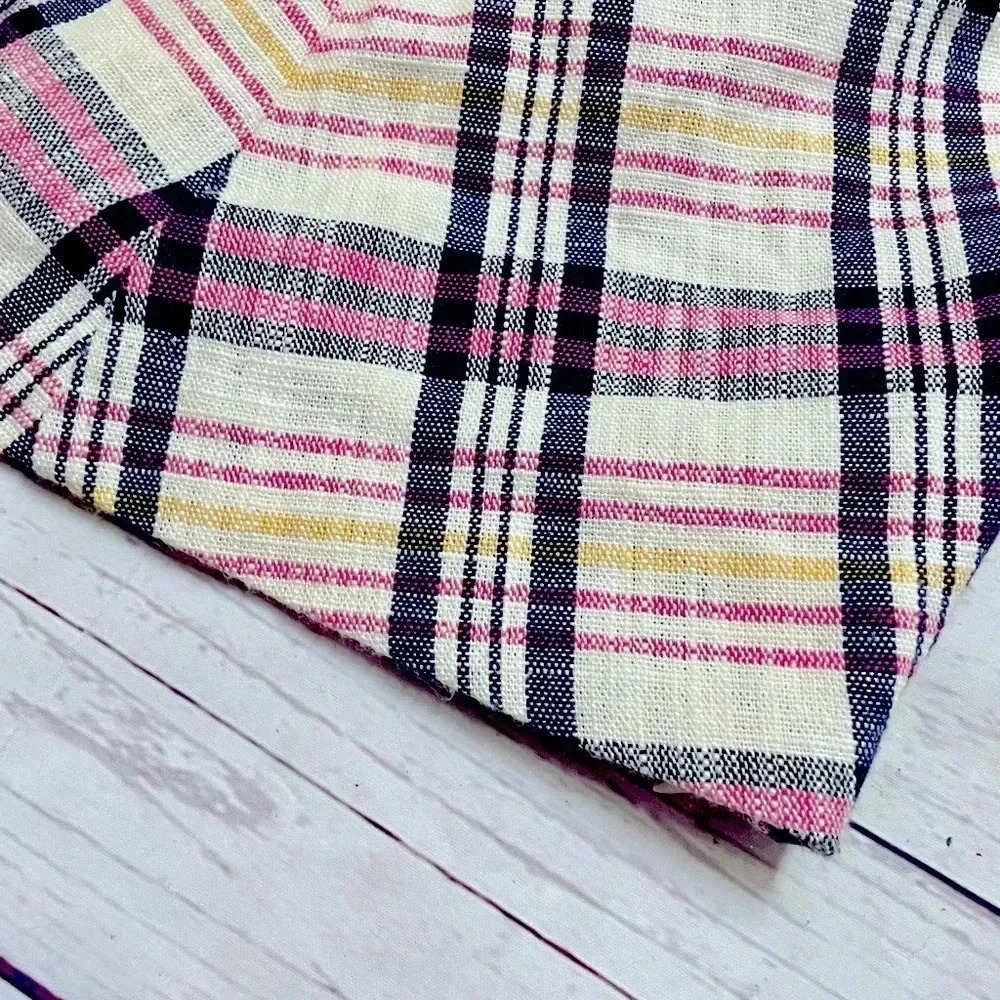 🎀EUC 🎀 Zara Womens TRF Plaid Crop Tank Top Sleeveless XS Bow Detail Pink Black - Picture 8 of 13